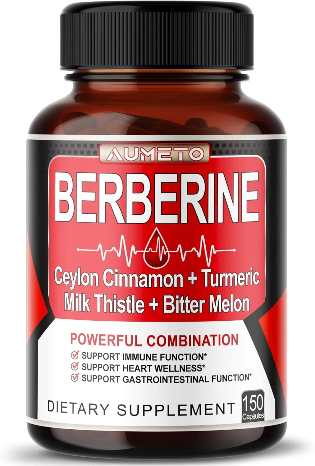 Berberine ( with Ceylon Cinnamon+Turmeric , Milk Thistle +Bitter Melon ) 150 Capsule